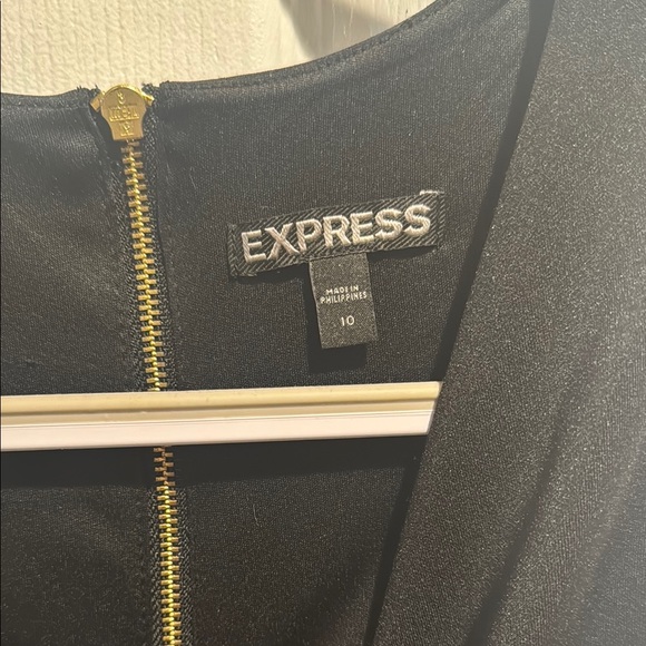 Express Black Mini Sheath Dress Sleeveless V-neck Cocktail - Picture 2 of 4